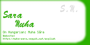 sara muha business card