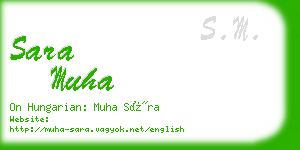 sara muha business card